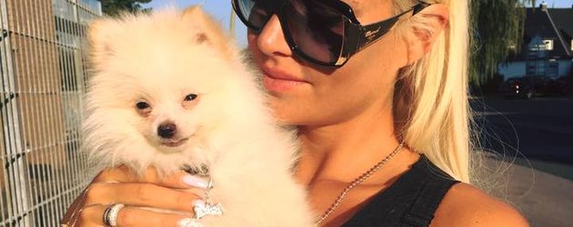 Sophia Wollersheim und ihr Hund Barney Boo Sophia Wollersheim und ihr Hund Barney Boo