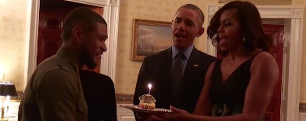 Barack Obama, Michelle Obama und Usher Barack Obama, Michelle Obama und Usher