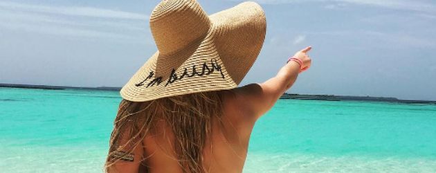 Schauspielerin Valentina Pahde während ihres Malediven-Urlaubs im Juli 2016 Schauspielerin Valentina Pahde während ihres Malediven-Urlaubs im Juli 2016