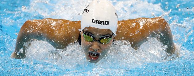 Yusra Mardini schwimmt bei den Olympischen Spielen Yusra Mardini schwimmt bei den Olympischen Spielen